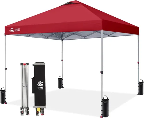 Miniatura 9 de CROWN SHADES Toldo desplegable de 8 x 8 pulgadas, tienda de campaña de playa con instalación CenterLok de un empuje, parasol fácil para exteriores