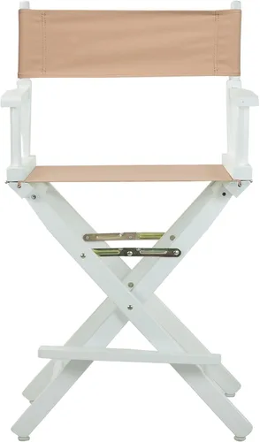Miniatura 6 de Casual Home - Silla de director de 24.0 in, marco blanco con lona bronceada, altura de mostrador