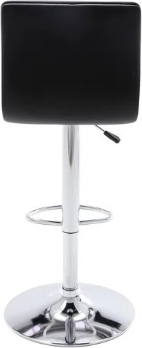 Miniatura 10 de Vogue Furniture Direct Taburetes de bar de piel sintética, modernos taburetes giratorios cuadrados ajustables con respaldo, sillas de barra