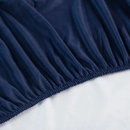 Miniatura 4 de Funda impermeable para cambiador, paquete de 2 sábanas para cambio de pañales para bebés niños y niñas, sábanas bajeras para cuna de 32 x 16 Azul