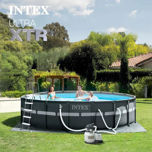 Miniatura 2 de Intex 26329EH Ultra XTR - Juego de piscina sobre el nivel del suelo de 18 pies x 52 pulgadas con bomba de filtro de arena y kit de mantenimiento