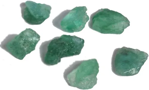 GEMHUB Esmeralda verde, 31.50 quilates de grado A, color verde crudo natural, esmeralda en bruto, lote de 4 piezas de piedras sueltas, Piedra