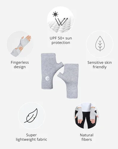 Miniatura 3 de Solbari Fundas protectoras para manos UPF 50+ - Fundas unisex para protección solar UV (juego de dos guantes)