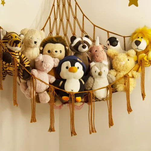 Miniatura 2 de mirolam Hamaca para Animales de Peluche - Red Grande para Animales de Peluche para Juguetes de Esquina - Organizador de Almacenamiento Colgante
