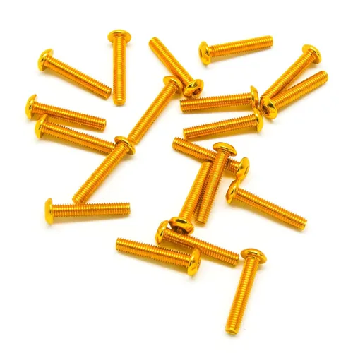 Miniatura 6 de 20pcs M3x16mm Tornillos de cabeza de botón 6063 Aluminio Hex Socket (colores anodizados) (negro)