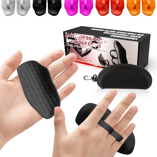 Puños de entrenamiento antideslizantes – Protector ergonómico de goma en la palma para levantamiento de pesas, peso muerto, dominadas, crossfit –