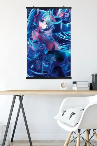 Miniatura 5 de Trends International Hatsune Miku - Póster de pared con pantallas, 22.375 x 34 pulgadas, paquete de póster y montaje
