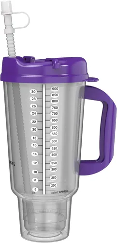 Miniatura 4 de Mugs N Coffee Taza de viaje de 32 onzas – Taza de hospital azul oscuro para bebidas frías – Aislamiento de doble pared, sin BPA, resistente a fugas