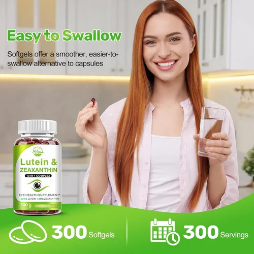 Miniatura 7 de Suplementos de luteína y zeaxantina, suplemento de vitaminas y minerales para los ojos, multivitamínico para la visión y salud ocular con omega-3