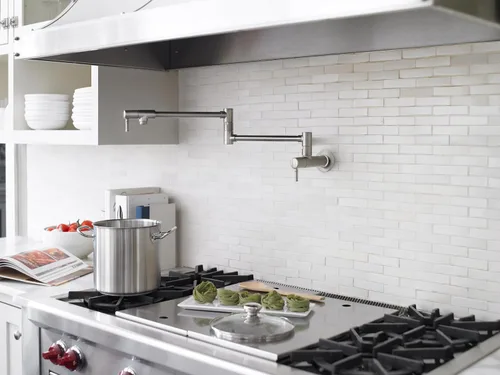 Miniatura 3 de hansgrohe 04218800 Talis C - Llenador de ollas con 2 asas de 2 manijas con giro de 360 grados en acero óptico, acero óptico, mediano