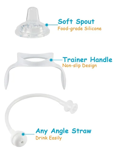 Miniatura 4 de Kit de conversión suave para biberón anticólicos Philips Avent, kit de transición para niños pequeños con boquilla de silicona para sorber, popote