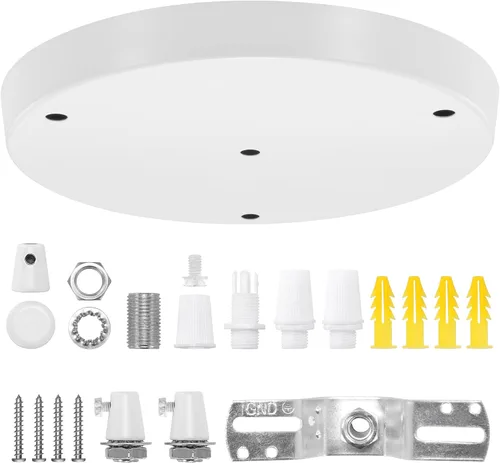 Miniatura 2 de Kit de toldo de lámpara de araña Canomo de 10 pulgadas con placa de luz de techo y todos los accesorios, incluye gancho, sujetador de cable