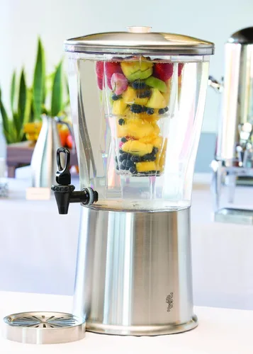 Miniatura 9 de Service Ideas - CBDRT3SS - Despachador de bebidas, sin BPA, de acero inoxidable, redondo, 3 gal. CBDRT3SS acero inoxidable y plástico, certificado