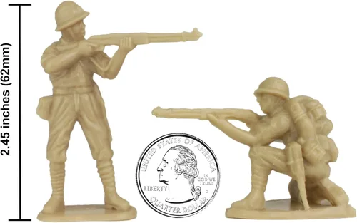Miniatura 2 de BMC WW2 Japonés Ejército de Plástico Hombres - 30 Soldados Imperiales de Japón 1:32 Figuras