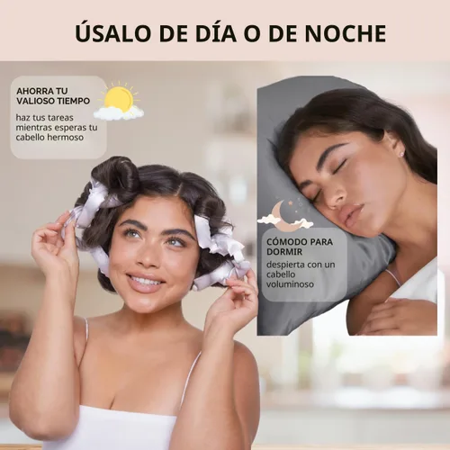 Miniatura 6 de Kitsch Rodillos de almohada de satén, rizador de pelo sin calor, rizos sin calor durante la noche, varillas rizadoras flexibles para cabello largo