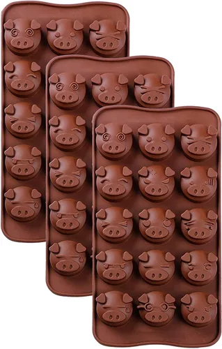 Miniatura 6 de Moldes de caramelo para chocolate, 3 x estilo mini rectángulo Juego de 3, forma divertida, decoración de tartas