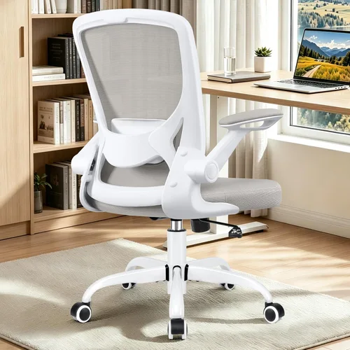 Miniatura 9 de BESTFAIR Silla de oficina ergonómica, sillas de malla para computadora con soporte lumbar, silla de escritorio giratoria con brazos abatibles