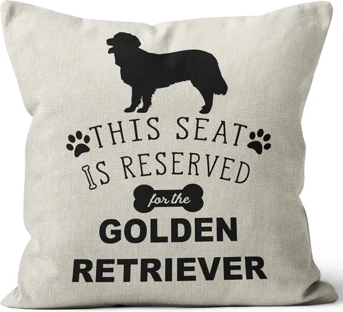 Fundas de almohada Golden Retriever – Funda de almohada de perro de 18 x 18 pulgadas, decoración Golden Retriever, regalos para los amantes de los