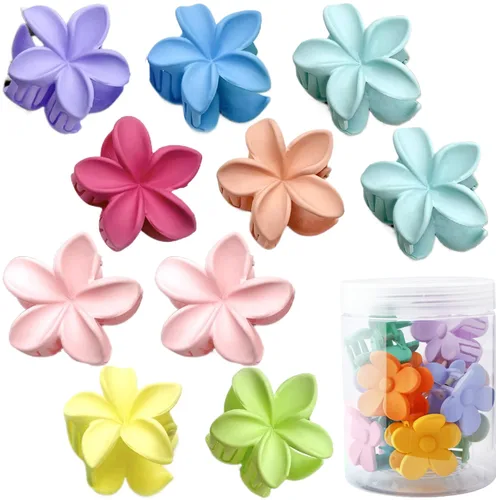 Miniatura 8 de Pinzas para el cabello pequeñas y lindas con flores para accesorios para el cabello, pinzas para el cabello para mujeres y niñas, color crema, 10