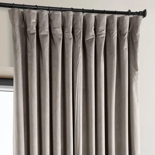 Miniatura 3 de HPD Half Price Drapes Signature Plush - Cortinas opacas de terciopelo extra anchas para dormitorio (1 panel), 100W X 96L cortinas opacas negras