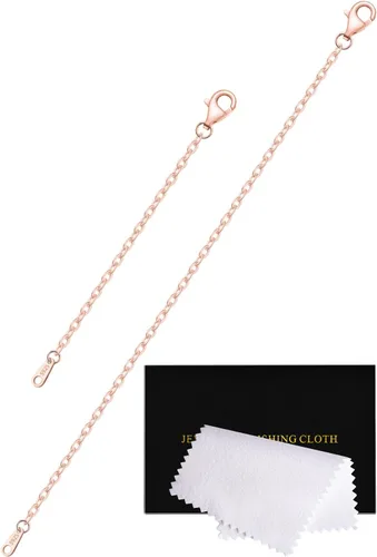 Miniatura 38 de Extensores de cadena dorada para collares, extensiones de pulsera de plata de ley, extensor de collar dorado para mujer, juego de 3 piezas, 1, 2, 3