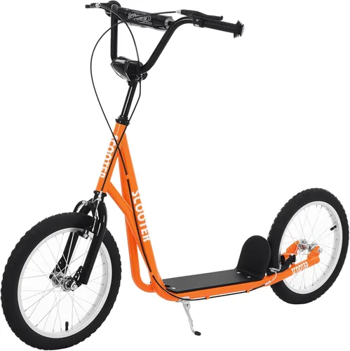 Miniatura 10 de Aosom Patinete para jóvenes, patinete para niños de 5 años en adelante, carga máxima 100 kg, con manillar ajustable, ruedas inflables de 16", frenos
