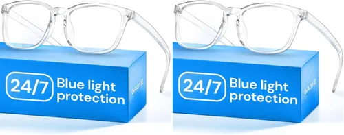 Miniatura 16 de Gaoye - Gafas de luz azul para computadora y juegos - Lentes anti rayos UV, resistentes a los arañazos y ajuste cómodo 2 negro y gris transparente