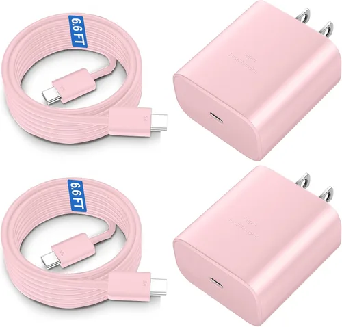 Miniatura 16 de Cargador rápido USB C de 45 W, cargador súper rápido de 45 vatios tipo C con cable de carga rápida Android de 6.6 pies para Samsung Galaxy S26