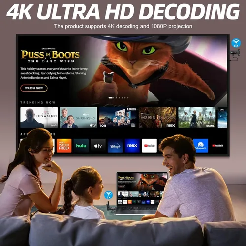 Miniatura 6 de Transmisor y receptor HDMI inalámbricos, 165 pies, pantalla LED, Plug and Play, control térmico inteligente, 2.4+5 GHz, hasta 8 RX, transmisión