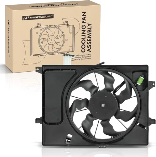 A-Premium Conjunto de ventilador de refrigeración del radiador del motor compatible con modelos seleccionados Hyundai y Kia - Elantra 2011-2013,