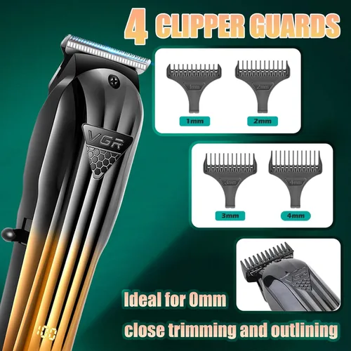 Miniatura 5 de VGR 644 cortapelos para hombres profesionales, recortadora de barba inalámbrica y afeitadoras eléctricas para hombres, kit de corte de pelo