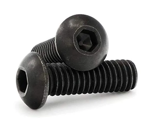Miniatura 2 de 18 – 8 Acero Inoxidable Negro Tornillos De Cabeza De Botón (óxido de socket – 1/4 – 20 x 1/2" (ft) qty-250