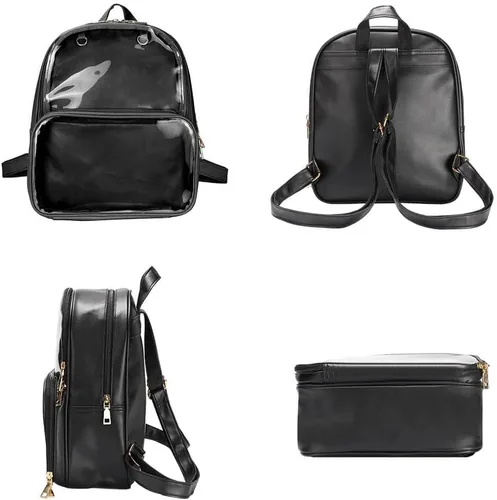 Miniatura 5 de STEAMEDBUN Ita Bag - Mochila de piel sintética con doble ventana, diseño de caramelo, con inserción