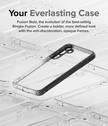 Miniatura 3 de Ringke Fusion Bold - Funda antideslizante para Samsung Galaxy S24, resistente al aceite y a la suciedad, agarre mejorado, antideslizante, color negro