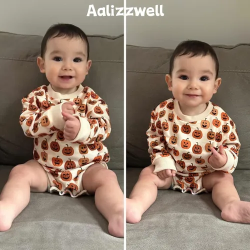 Miniatura 3 de Aalizzwell Sudadera de gran tamaño para bebé niña y niño