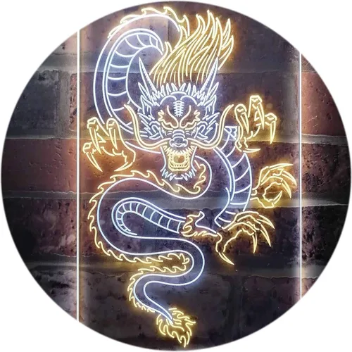 Miniatura 14 de Cartel de neón ADVPRO LED con dragón chino, letrero de neón LED de color dual st6-i3225