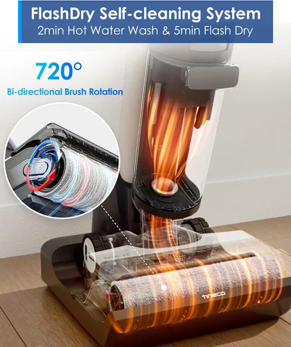 Miniatura 3 de Aspiradora inalámbrica Tineco Floor ONE S7 FlashDry Smart para seco y húmedo, tiempo de ejecución prolongado, ideal para desordenes pegajosos