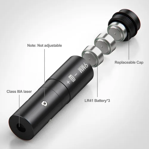Miniatura 2 de Feyachi Bore Sight 0.354 in Red Dot Laser Zeroing Bore Sighter Pistol Laser Boresighter con 3 Juegos de Baterías Gris