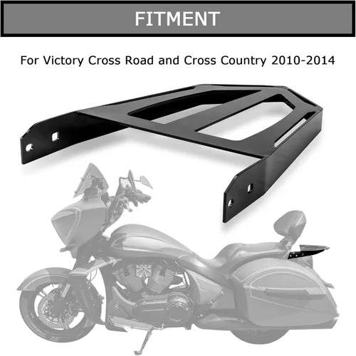 Miniatura 2 de PSLER Respaldo de motocicleta Sissy Bar Portaequipajes para Victory Cross Road y Cross Country 2010-2014