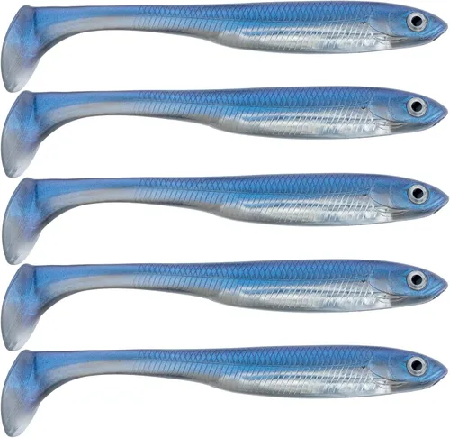 Miniatura 24 de QualyQualy Cebo de plástico suave Swimbait Paddle Tail Shad Lure Soft Bass Shad Bait Shad Minnow Paddle Tail Cebo de natación para Bass Trucha 2#