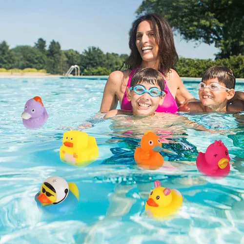 Miniatura 4 de Arttyma Patos de Goma a Granel, Surtido de Patitos para Flotadores de Jeep Pato para Baño Juguetes de Baño Favores de Fiesta (Paquete de 30)