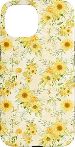 Miniatura 6 de Cute Sunflower Pattern Yellow Pastel Flower Case for iPhone 16