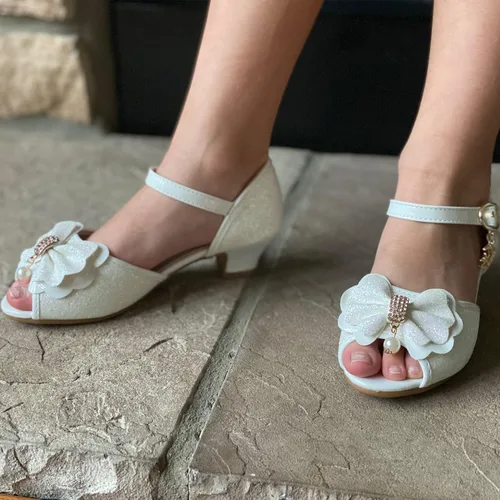 Miniatura 5 de Osinnme - Sandalias de boda para niña pequeña y grande