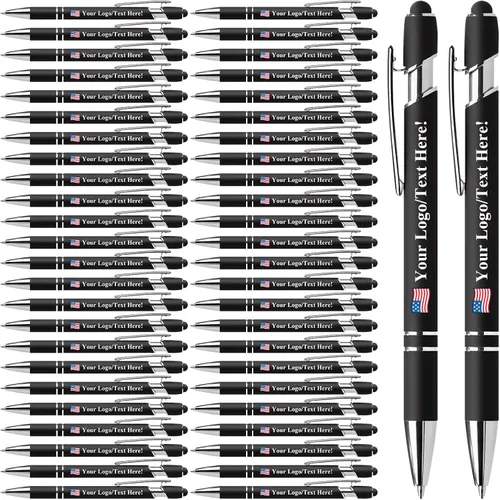 Miniatura 15 de Bolígrafos personalizados con lápiz capacitivo, bolígrafos personalizados impresos con tu logotipo o mensaje, ideales para regalos, promociones