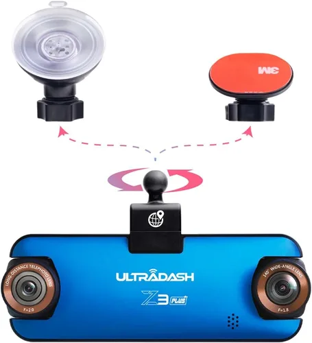 Miniatura 6 de UltraDash Z3+ Commercial Edition - Cámara de tablero de doble lente para viaje compartido, taxi, camión, ambulancia, policía, conductores
