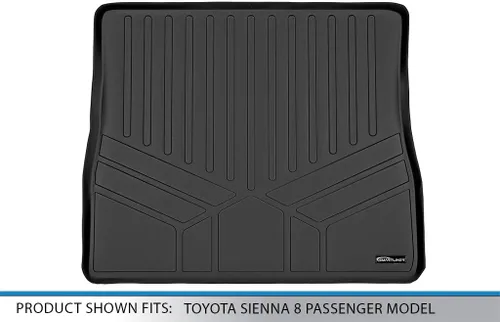 Miniatura 3 de SMARTLINER Alfombrilla de suelo para maletero de carga para todo tipo de clima, detrás de la segunda fila para Toyota Sienna 2011-2012