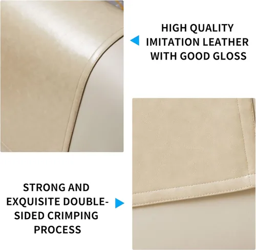 Miniatura 4 de 2 fundas protectoras para reposacabezas reclinable, impermeables, antideslizantes, para sillón reclinable, fundas para reposacabezas de sofá Beige