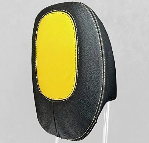 RedlineGoods Fundas para reposacabezas compatibles con Chevrolet Camaro 2010-15. Hecho a medida, no universal. Cuero negro italiano genuino de alta