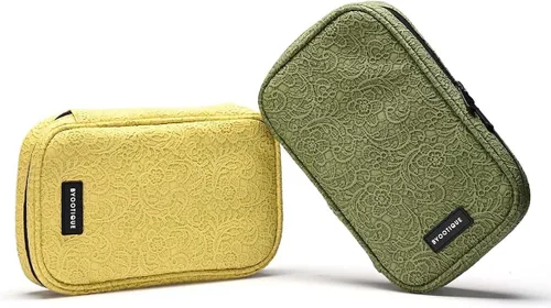 Miniatura 10 de BYOOTIQUE 2 en 1 multi cepillo titular cintura cremallera bolsa profesional portátil plegable maquillaje cosmético bolsa con correa de cinturón
