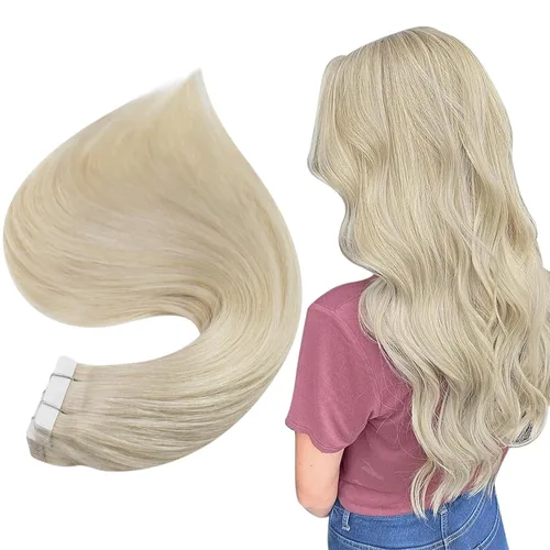 Miniatura 33 de Full Shine Invisi Edge - Extensiones de cabello con cinta adhesiva invisible de 36 cm, color 1 negro, máquina Remy, extensiones de cabello humano